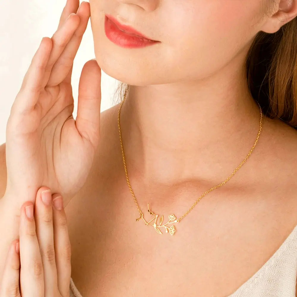 Floral Zodiac Constellation Necklace