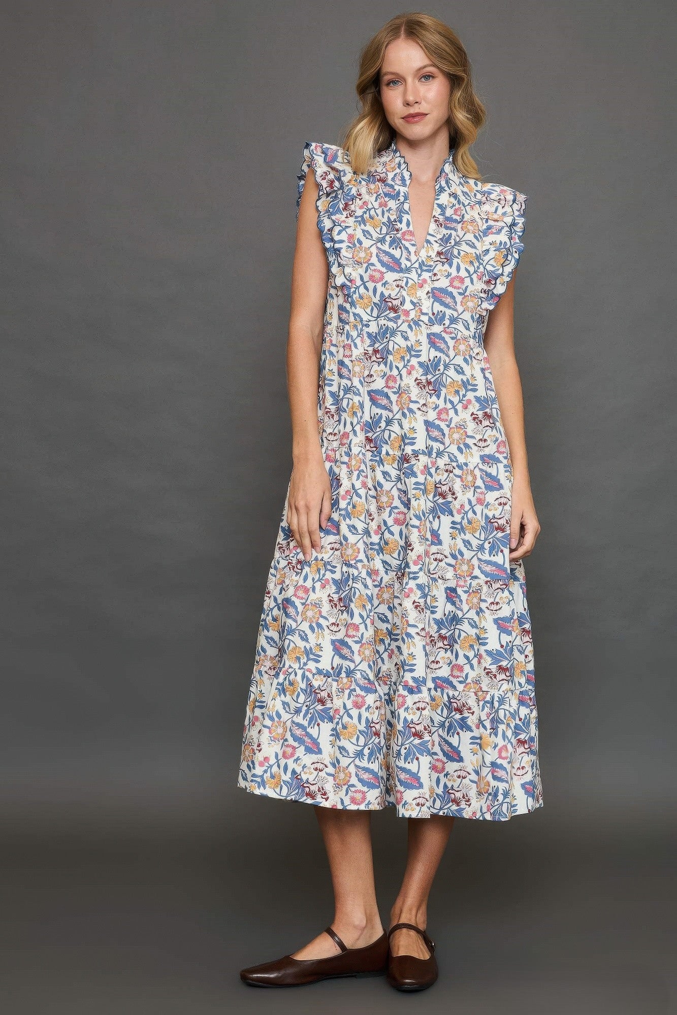 Floral Garden Tiered Maxi Dress