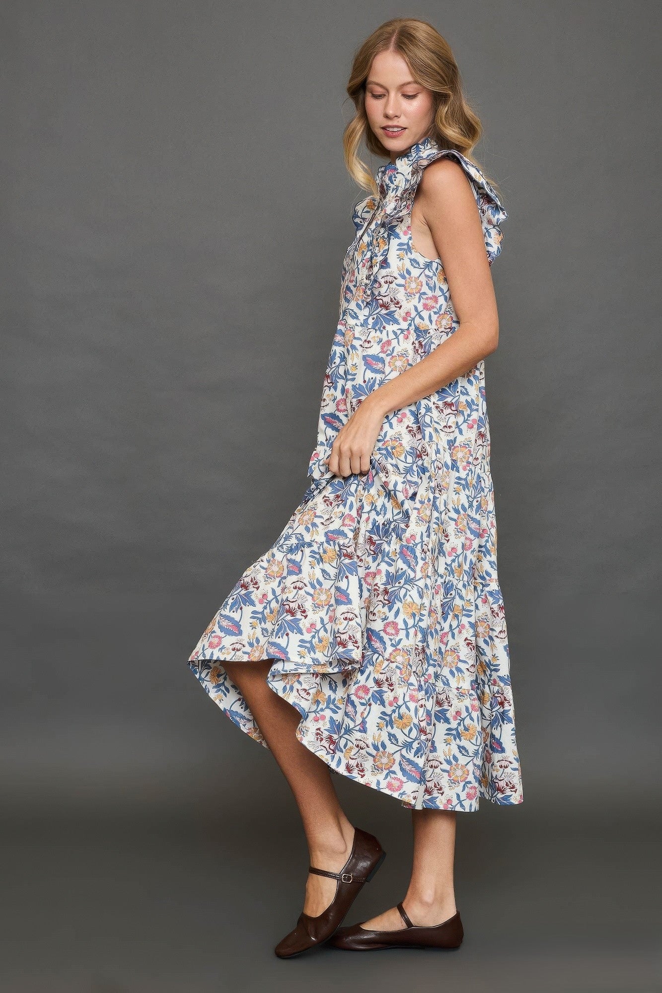 Floral Garden Tiered Maxi Dress