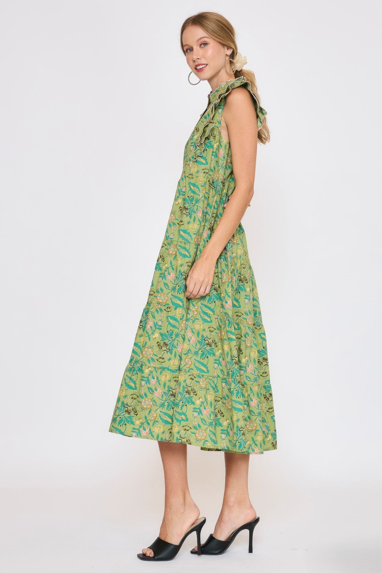 Floral Garden Tiered Maxi Dress