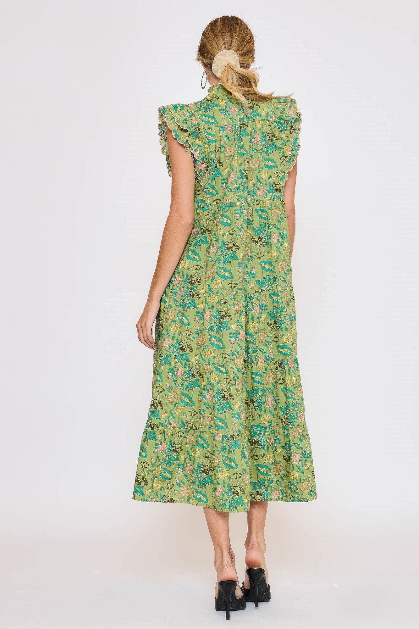 Floral Garden Tiered Maxi Dress